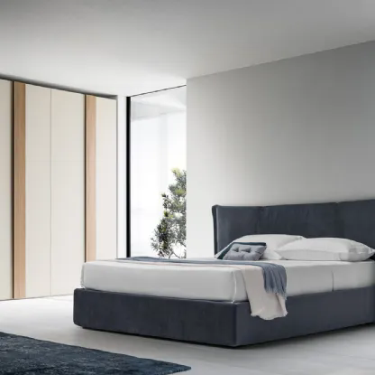Letto in tessuto con box contenitore e testiera Ghibli Box di SantaLucia