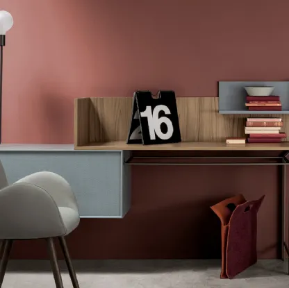 Scrittoio Tavolo H1115 dal design moderno in melaminico e laccato di SantaLucia