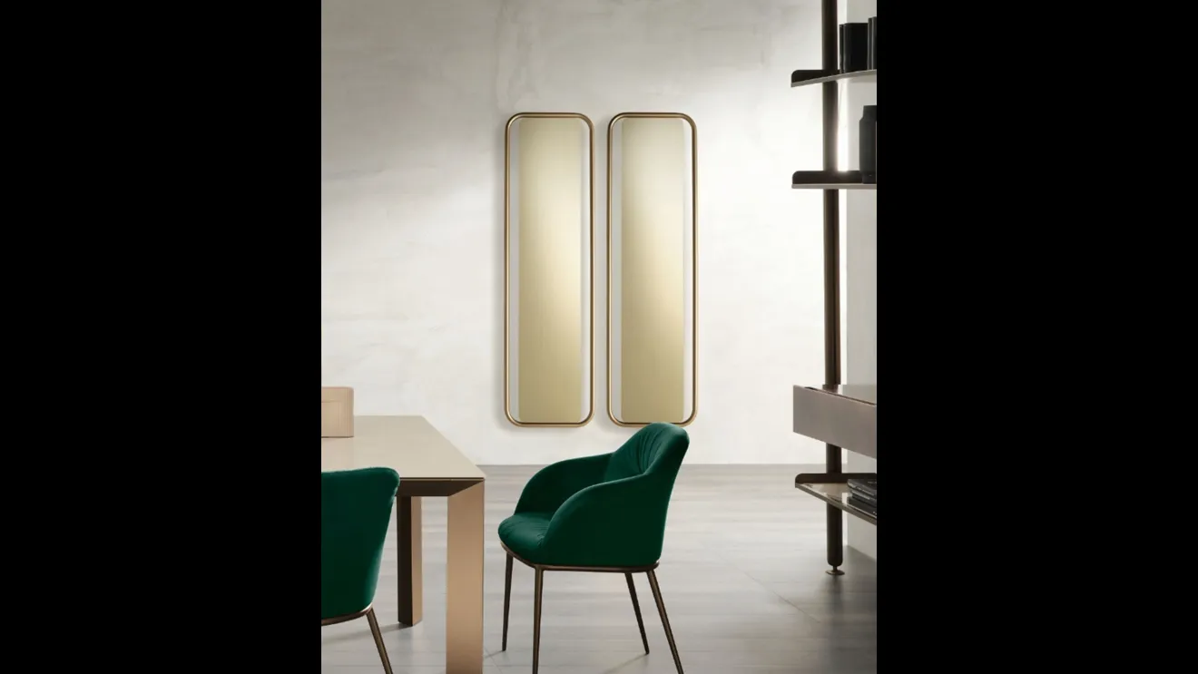 Specchio Iris con cornice in metallo di Riflessi