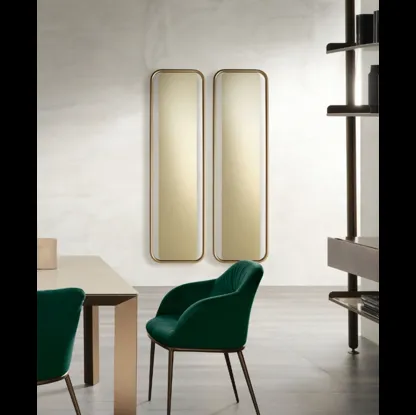 Specchio Iris con cornice in metallo di Riflessi