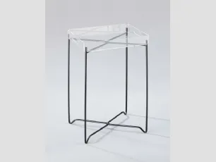 Tavolino Baroon in metallo con top in metacrilato di Stones