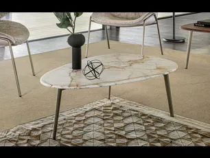 Tavolino con top in marmo Coffee di Riflessi