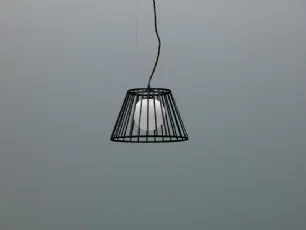 Lampada a sospensione Cage in metallo Nero di Stones