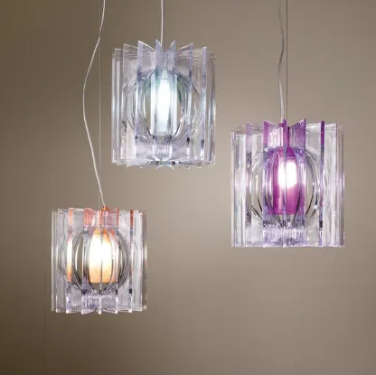 Lampada a sospensione in vetro Pisa di Stones