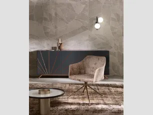 Lampada da parete Twist Applique in metallo con due bulbi in vetro bianco satinato di Riflessi