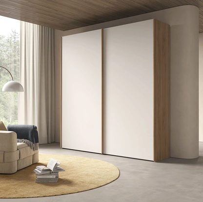 Armadio con ante scorrevoli 09 finitura Canapa e Noce di Felver