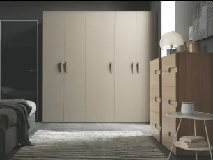 Armadio con ante battenti in laccato color corda Composizione 02 di Felver