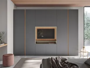 Armadio con ante battenti e vano porta TV Golf W11 di Colombini Casa