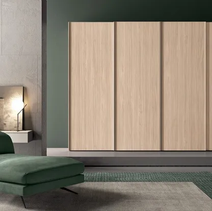 Armadio con ante scorrevoli Vitalyty Style in melaminico finitura effetto legno di Colombini Casa