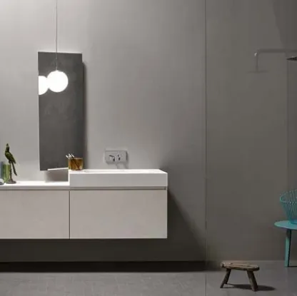 Mobile da Bagno sospeso in melaminico e top in Corian 45 08 di Birex
