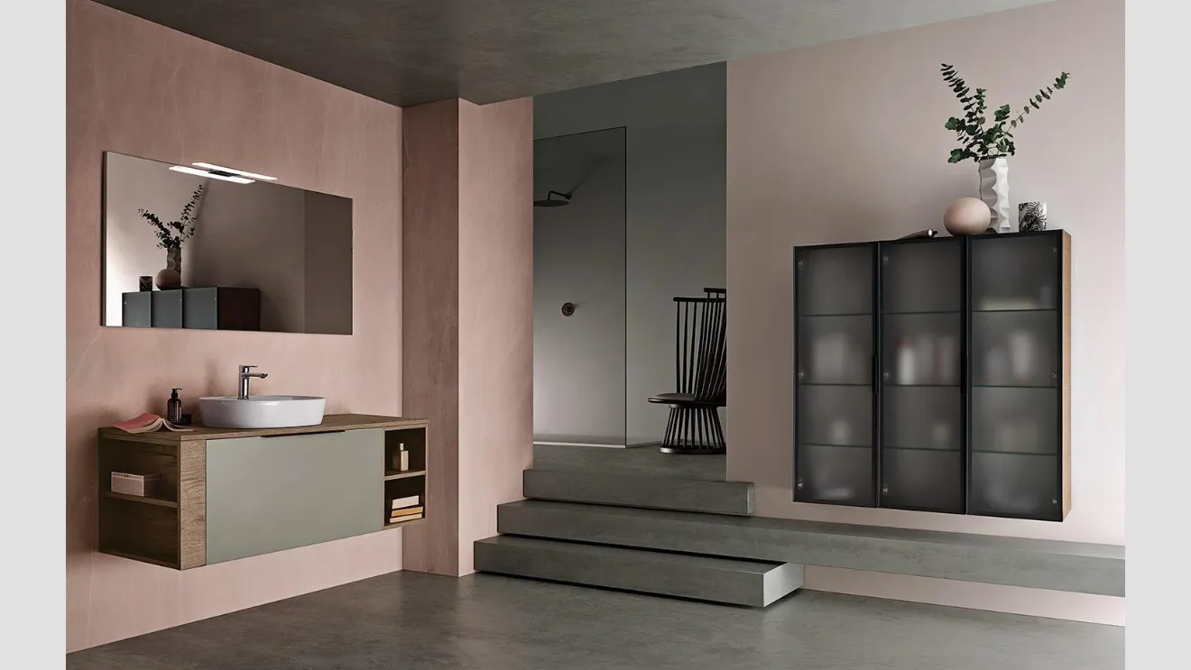 Mobile da Bagno sospeso in laminato e laccato Athena 10 di Kios