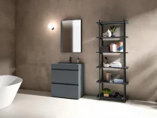 Mobile da Bagno a terra Gola Up 08 in Fenix NTM grigio bromo di Birex