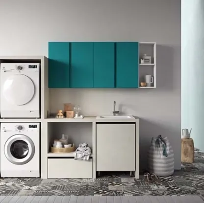 Mobile per lavanderia in laccato opaco e melaminico Idrobox di Birex