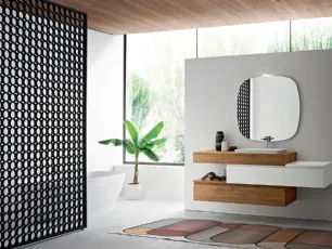 Mobile da Bagno sospeso in laminato e laccato Pandora EVO 29 di Kios