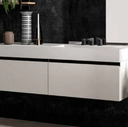 Mobile da Bagno sospeso in melaminico Sidero 04 di Birex