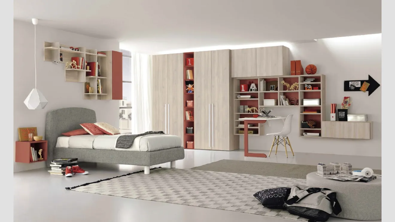 Cameretta componibile Golf C124 in melaminico di Colombini Casa