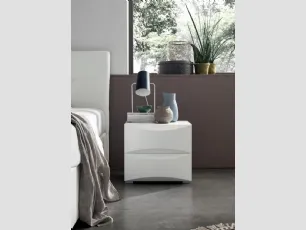 Comodino Smile in laccato Bianco di Maronese Acf