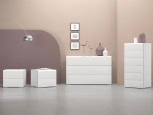 Comodino in laccato opaco bianco Star di Felver