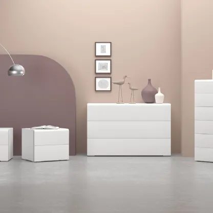 Comodino in laccato opaco bianco Star di Felver