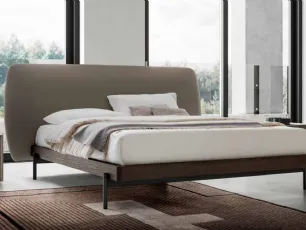 Letto con testiera in tessuto imbottito Bali di SantaLucia