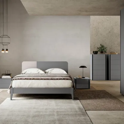 Letto con testiera Golf Sector Grigio di Colombini Casa