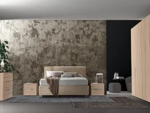 Letto in tessuto imbottitocon testiera Vitalyty Vanity di Colombini Casa
