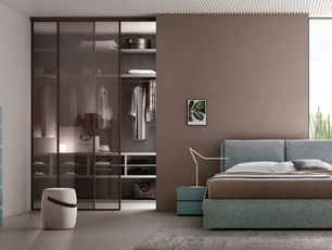 Letto imbottito Ester con box contenitore di Maronese