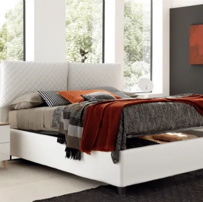 Letto imbottito con box contenitore Kato di Felver