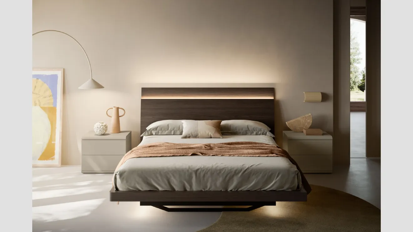Letto con testiera doppia Lotus di SantaLucia