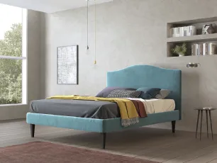Letto in velluto con testiera ondulata Nick di Felver