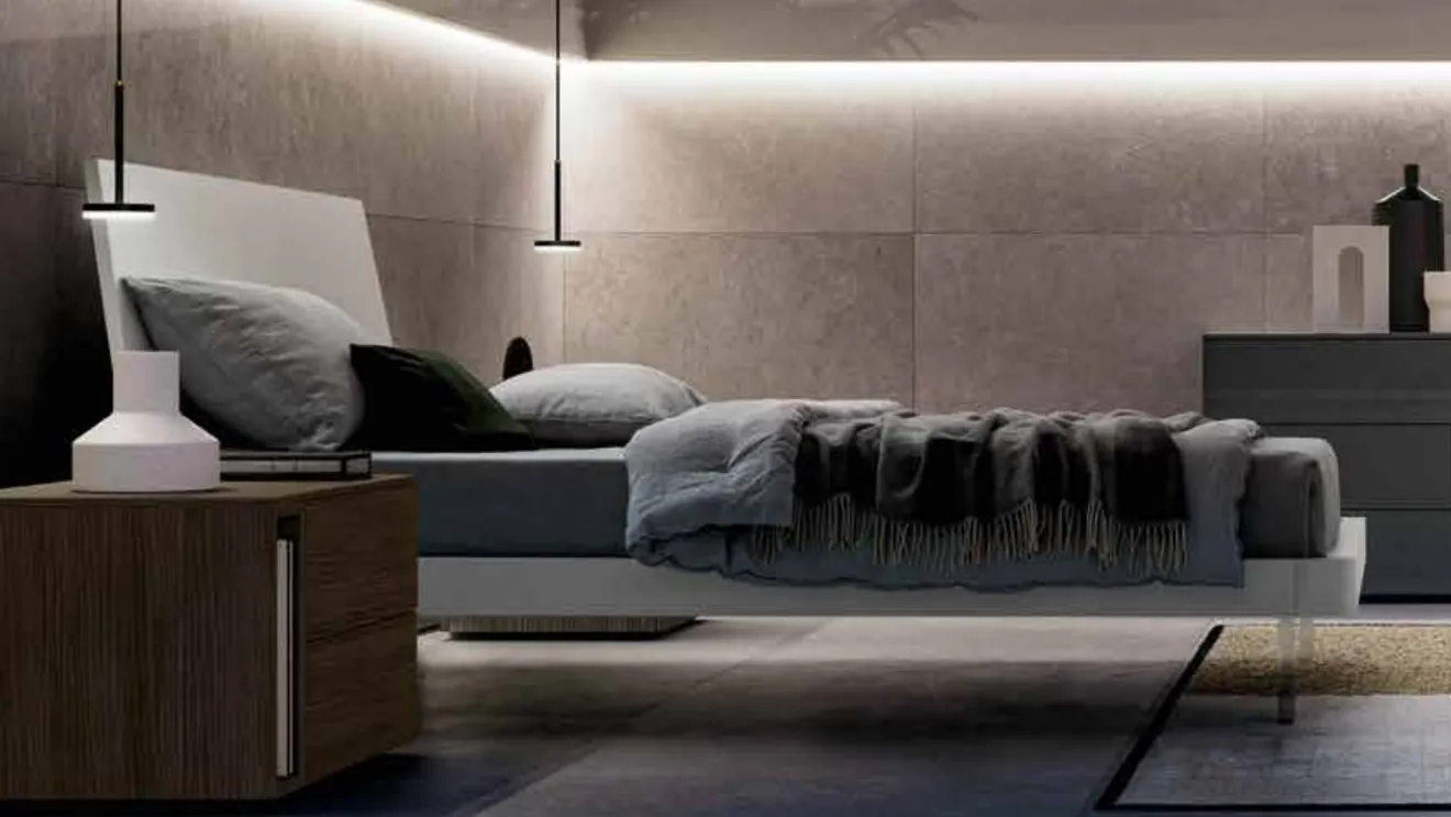 Letto moderno con testiera Levante di SantaLucia