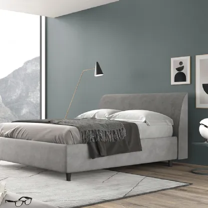 Letto in velluto vintage con contenitore Silver New di Felver