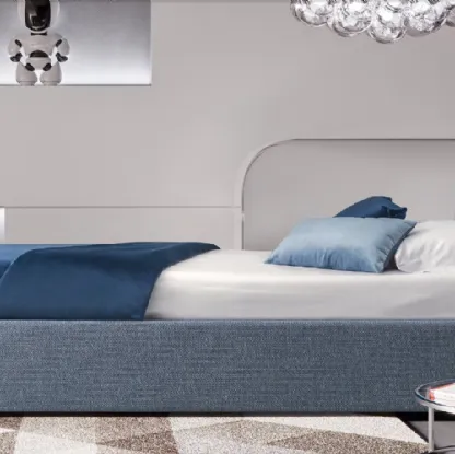 Letto Gelsomino in tessuto con secondo letto estraibile di Le Comfort