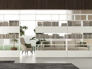 Libreria divisoria Bianca Vitalyty in melaminico di Colombini Casa
