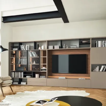 Libreria con vano porta TV Modo M6C60 di Sangiacomo