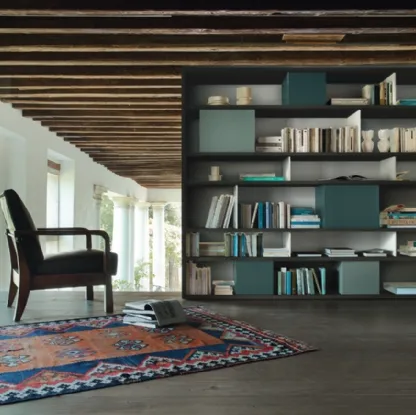 Libreria Modo M6C85 in laccato opaco di Sangiacomo