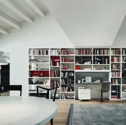 Libreria Modo M6C89 in laccato opaco di Sangiacomo