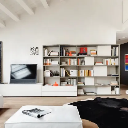 Libreria Modo M6C81 in laccato opaco di Sangiacomo