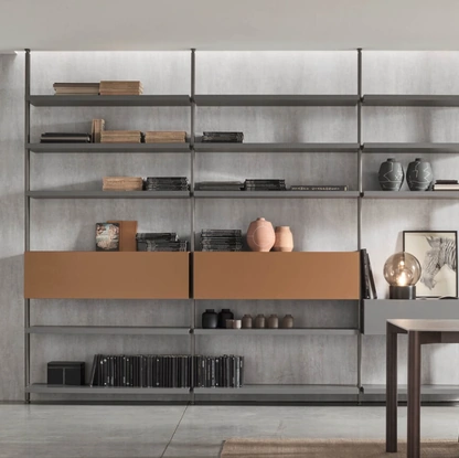 Libreria Sistema O Pen - Comp SU2126 in laccato opaco di Maronese