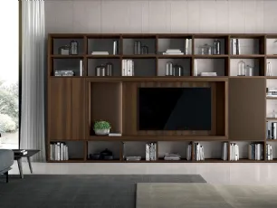 Libreria Vitalyty a parete stile moderno in melaminico di Colombini Casa