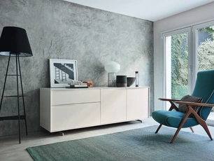 Madia Vela 02 in laccato Magnolia di Sangiacomo