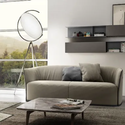 Mobile sospeso Living 07 in laminato Grigio Londra di Arredo3