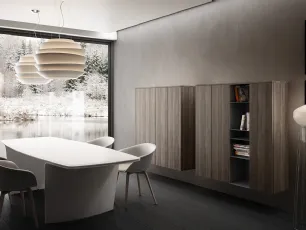 Mobile sospeso Living 06 in laminato effetto legno di Arredo3