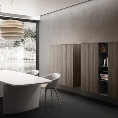 Mobile sospeso Living 06 in laminato effetto legno di Arredo3