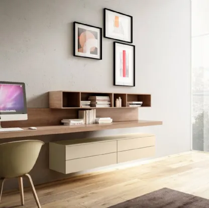 Mobile sospeso Living 08 in legno e laccato opaco di Arredo3
