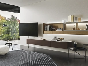 Parete Attrezzata Cabaret Glass 01 di Sangiacomo