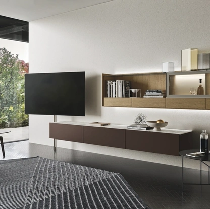 Parete Attrezzata Cabaret Glass 01 di Sangiacomo