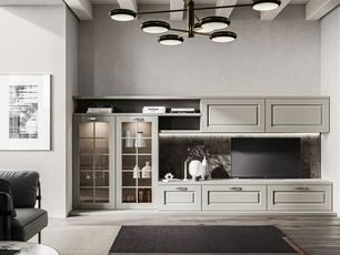 Parete Attrezzata Living Asolo in massello di frassino di Arredo3