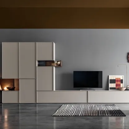 Parete attrezzata moderna in laccato KD009 di SantaLucia