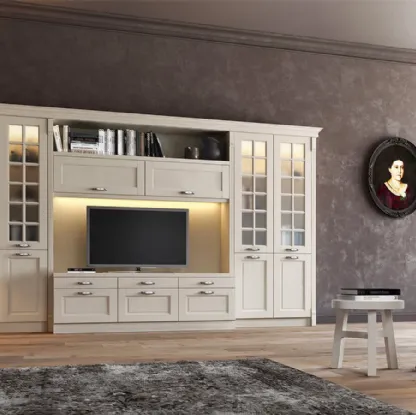 Parete Attrezzata in legno di Frassino Virginia II di Arredo3